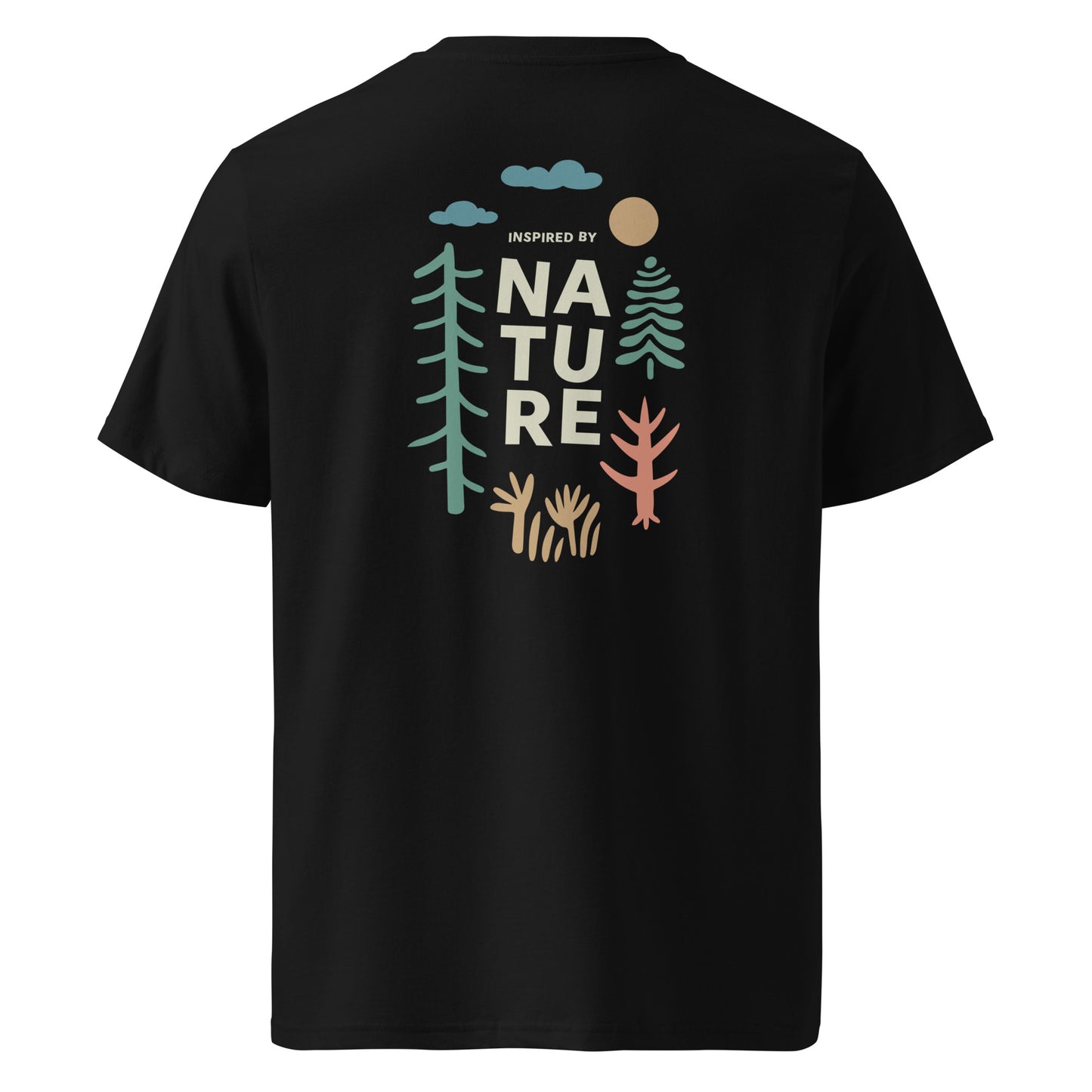 Inspired by Nature Bio-Baumwoll-T-Shirt in Schwarz