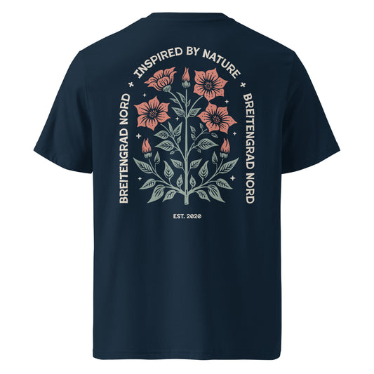 Naturblüte Bio-Baumwoll-T-Shirt in Navy