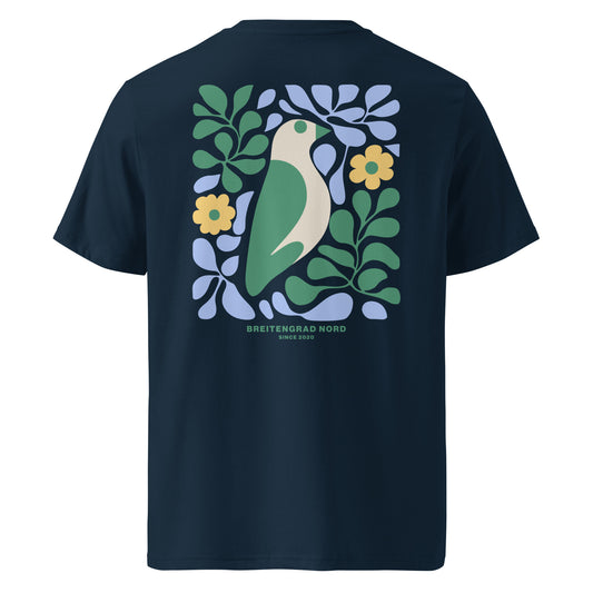 Vogel Bio-Baumwoll-T-Shirt in Navy